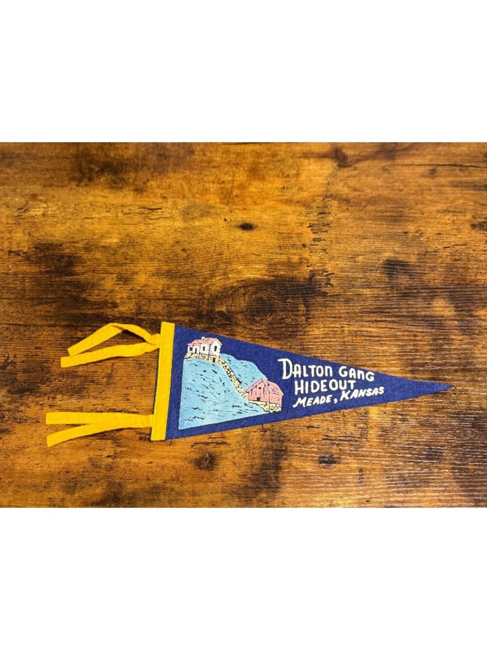 Vintage Dalton Gang Hideout Meade, Kansas pennant